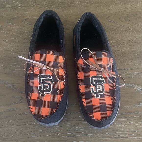 San Francisco Giants Slippers Unisex Medium Slip On Faux Fur Lined MLB Baseball - Picture 1 of 6